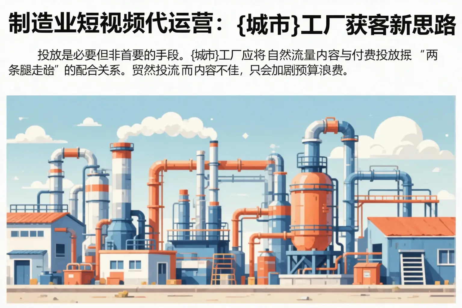 制造业短视频代运营：丰镇工厂获客新思路